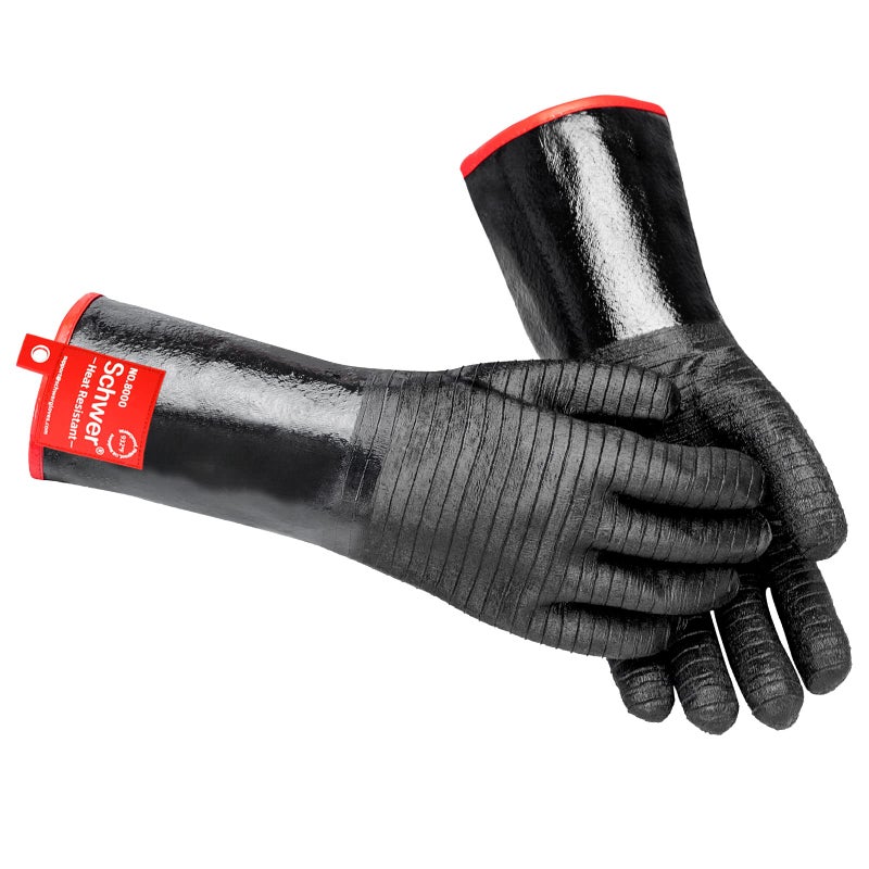 Schwer 932Â°F Extreme Heat Resistant BBQ Gloves, Waterproof Oven & Fryer Gloves, Oil Resistant Neoprene Grill Gloves for Baking, Smoker, 14 inch - Image 1